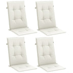 Cuscini Sedia Schiena Alta 4 Crema Mélange 120x50x4 Tessuto