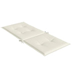 Cuscini Sedia Schiena Alta 4 Crema Mélange 120x50x4 Tessuto