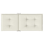 Cuscini Sedia Schiena Alta 4 Crema Mélange 120x50x4 Tessuto