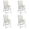 Cuscini Sedia Schiena Alta 4 Crema Mélange 120x50x4 Tessuto