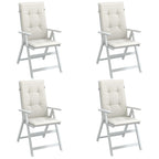 Cuscini Sedia Schiena Alta 4 Crema Mélange 120x50x4 Tessuto