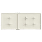 Cuscini Sedia Schiena Alta 6 Crema Mélange 120x50x4 Tessuto