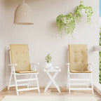 Cuscini Sedia Schiena Alta 2 Beige Mélange 120x50x4 Tessuto