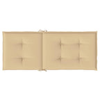 Cuscini Sedia Schiena Alta 2 Beige Mélange 120x50x4 Tessuto