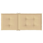 Cuscini Sedia Schiena Alta 4 Beige Mélange 120x50x4 Tessuto
