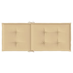 Cuscini Sedia Schiena Alta 6 Beige Mélange 120x50x4 Tessuto