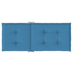 Cuscini Sedia Schiena Alta 6 Blu Mélange 120x50x4 Tessuto