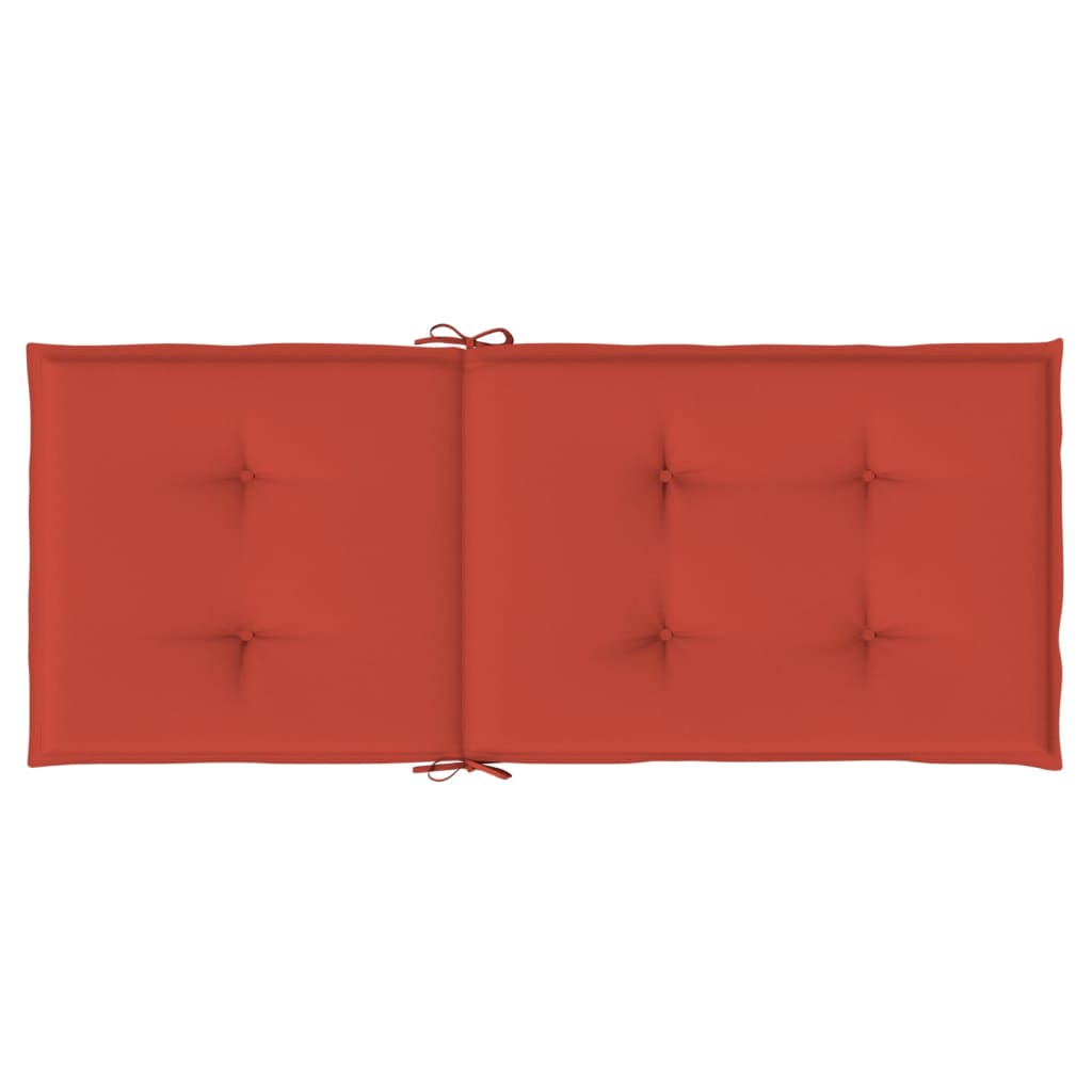 Cuscini Sedia Schiena Alta 4 Rosso Mélange 120x50x4 Tessuto