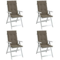 Cuscini Sedia Schiena Alta 4 Tortora Mélange 120x50x4 Tessuto