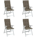 Cuscini Sedia Schiena Alta 4 Tortora Mélange 120x50x4 Tessuto