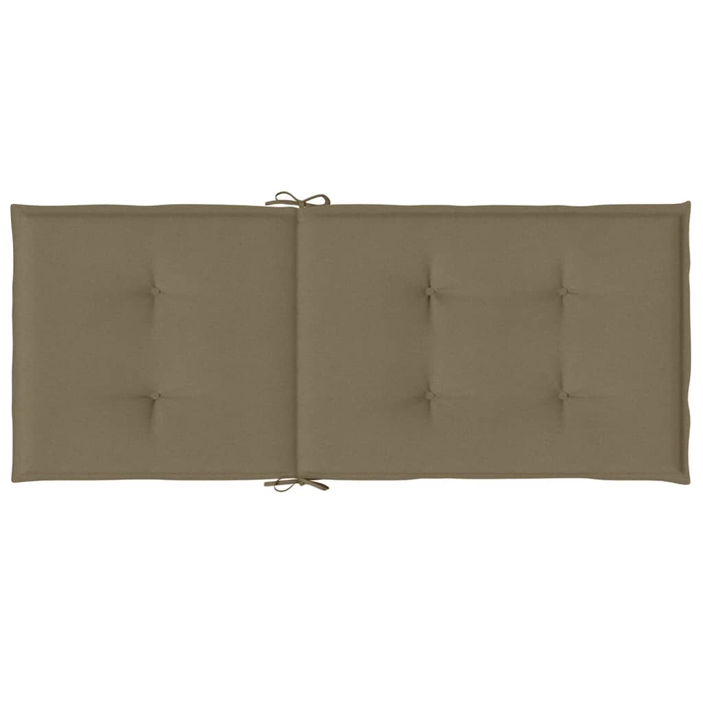 Cuscini Sedia Schiena Alta 6 Tortora Mélange 120x50x4 Tessuto