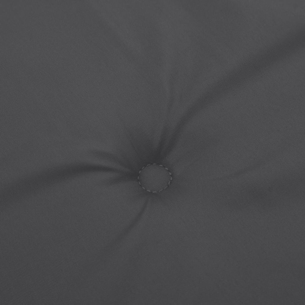 Cuscini Sedia Schiena Bassa 2 pz Antracite Mélange 100x50x4 cm