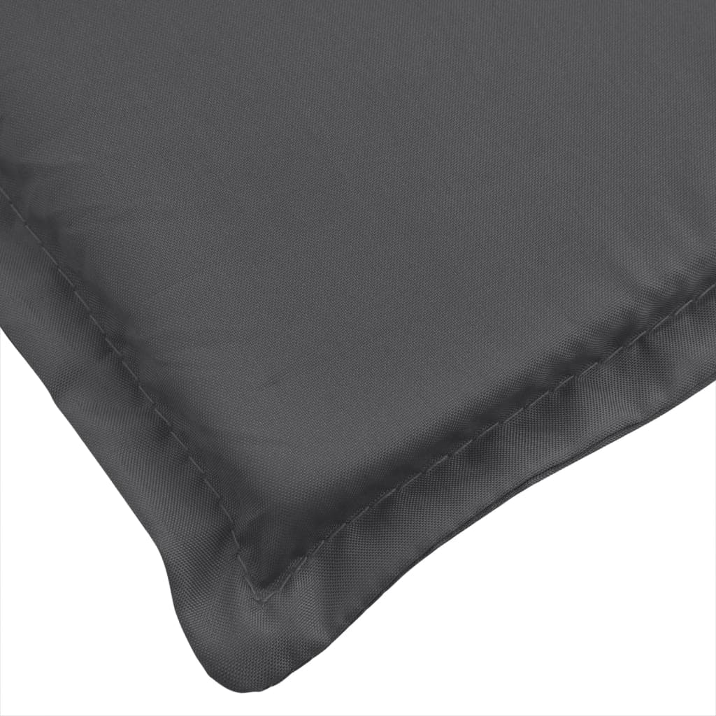 Cuscini Sedia Schiena Bassa 2 pz Antracite Mélange 100x50x4 cm