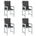 Cuscini Sedia Schiena Bassa 4 pz Antracite Mélange 100x50x4 cm