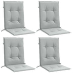 Cuscini Sedia Schiena Bassa 4 pz Grigio Mélange 100x50x4 cm