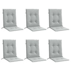 Cuscini Sedia Schiena Bassa 4 pz Grigio Mélange 100x50x4 cm