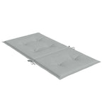 Cuscini Sedia Schiena Bassa 4 pz Grigio Mélange 100x50x4 cm