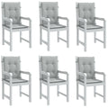 Cuscini Sedia Schiena Bassa 4 pz Grigio Mélange 100x50x4 cm