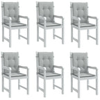 Cuscini Sedia Schiena Bassa 4 pz Grigio Mélange 100x50x4 cm