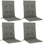 Cuscini Sedia Schiena Bassa 4 pz Grigio Mélange 100x50x4 cm