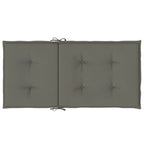 Cuscini Sedia Schiena Bassa 4 pz Grigio Mélange 100x50x4 cm