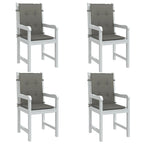 Cuscini Sedia Schiena Bassa 4 pz Grigio Mélange 100x50x4 cm