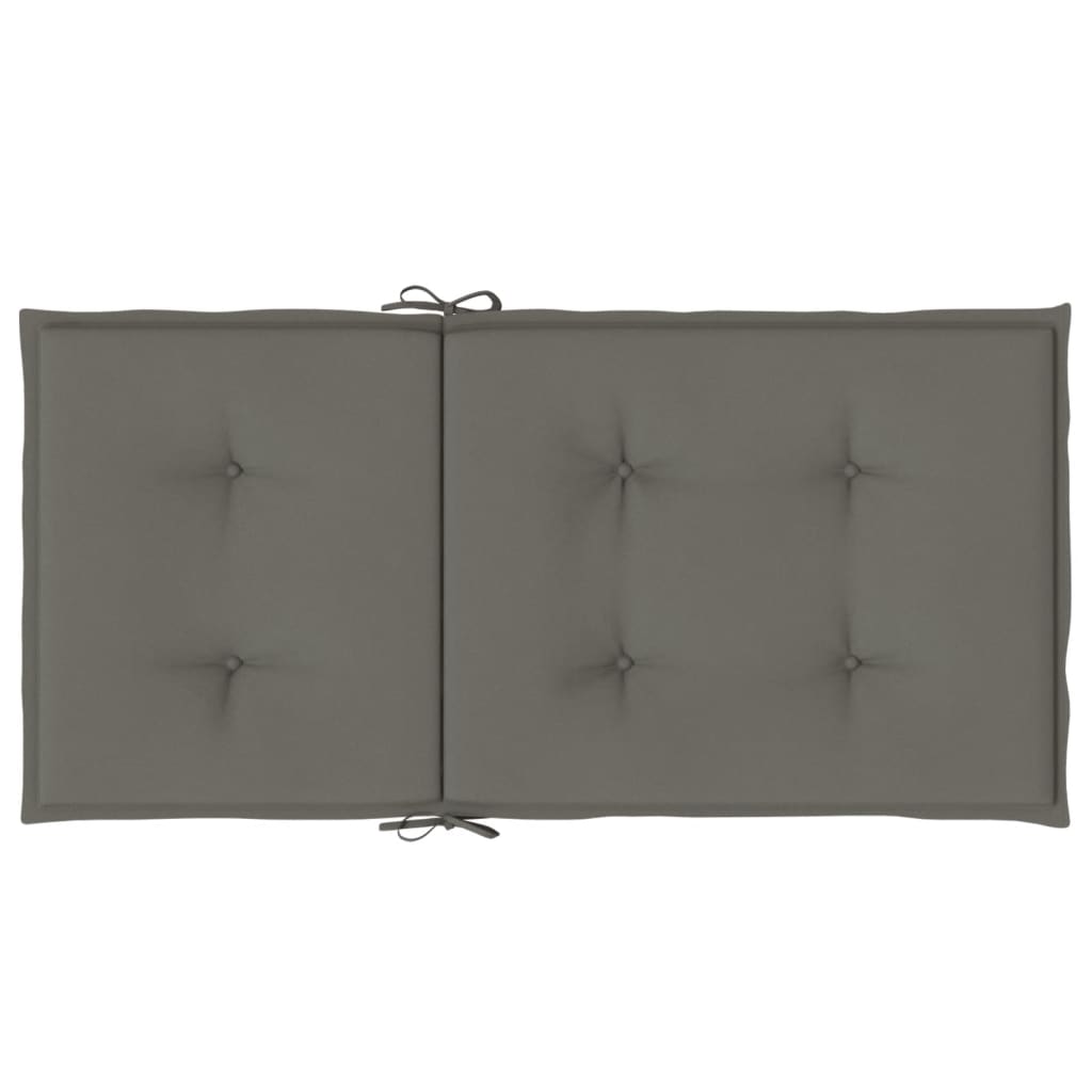 Cuscini Sedia Schiena Bassa 6 pz Grigio Mélange 100x50x4 cm