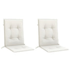 Cuscini Sedia Schiena Bassa 2 pz Crema Mélange 100x50x4 Tessuto