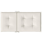 Cuscini Sedia Schiena Bassa 2 pz Crema Mélange 100x50x4 Tessuto