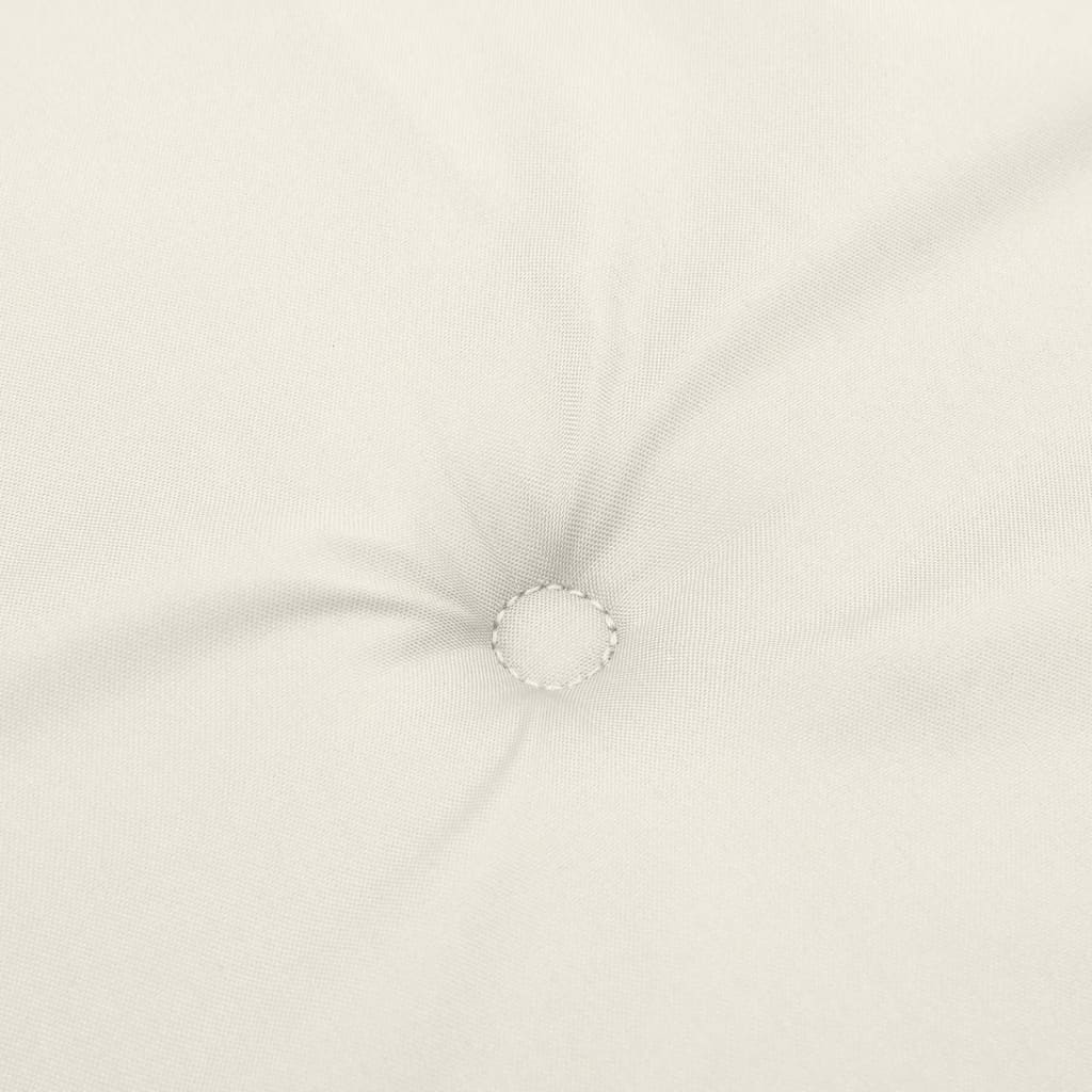 Cuscini Sedia Schiena Bassa 2 pz Crema Mélange 100x50x4 Tessuto