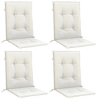 Cuscini Sedia Schiena Bassa 4 pz Crema Mélange 100x50x4 Tessuto
