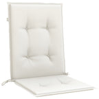 Cuscini Sedia Schiena Bassa 4 pz Crema Mélange 100x50x4 Tessuto