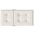 Cuscini Sedia Schiena Bassa 6 pz Crema Mélange 100x50x4 Tessuto