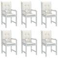 Cuscini Sedia Schiena Bassa 6 pz Crema Mélange 100x50x4 Tessuto