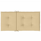 Cuscini Sedia Schiena Bassa 4 pz Beige Mélange 100x50x4 Tessuto