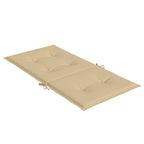 Cuscini Sedia Schiena Bassa 6 pz Beige Mélange 100x50x4 Tessuto