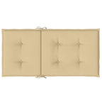 Cuscini Sedia Schiena Bassa 6 pz Beige Mélange 100x50x4 Tessuto
