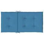 Cuscini Sedia Schiena Bassa 2 pz Blu Mélange 100x50x4 Tessuto