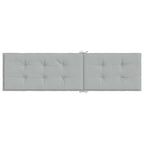 Cuscino per Sdraio Grigio Chiaro Mélange (75+105)x50x3 Tessuto