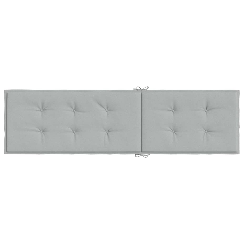 Cuscino per Sdraio Grigio Chiaro Mélange (75+105)x50x3 Tessuto