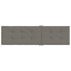 Cuscino per Sdraio Grigio Scuro Mélange (75+105) x 50 x 4 Tessuto