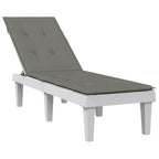 Cuscino per Sdraio Grigio Scuro Mélange (75+105) x 50 x 4 Tessuto