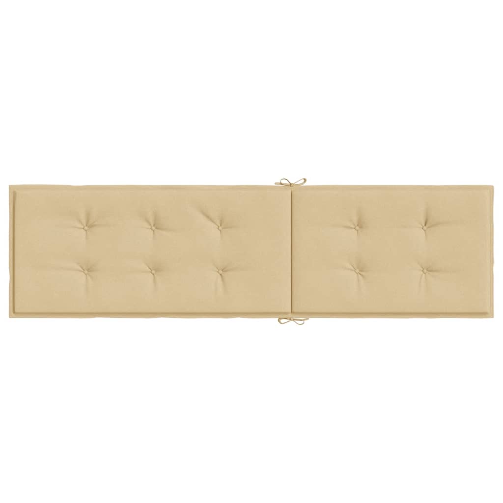 Cuscino per Sdraio Beige Mélange (75+105) x 50 x 4 cm in Tessuto