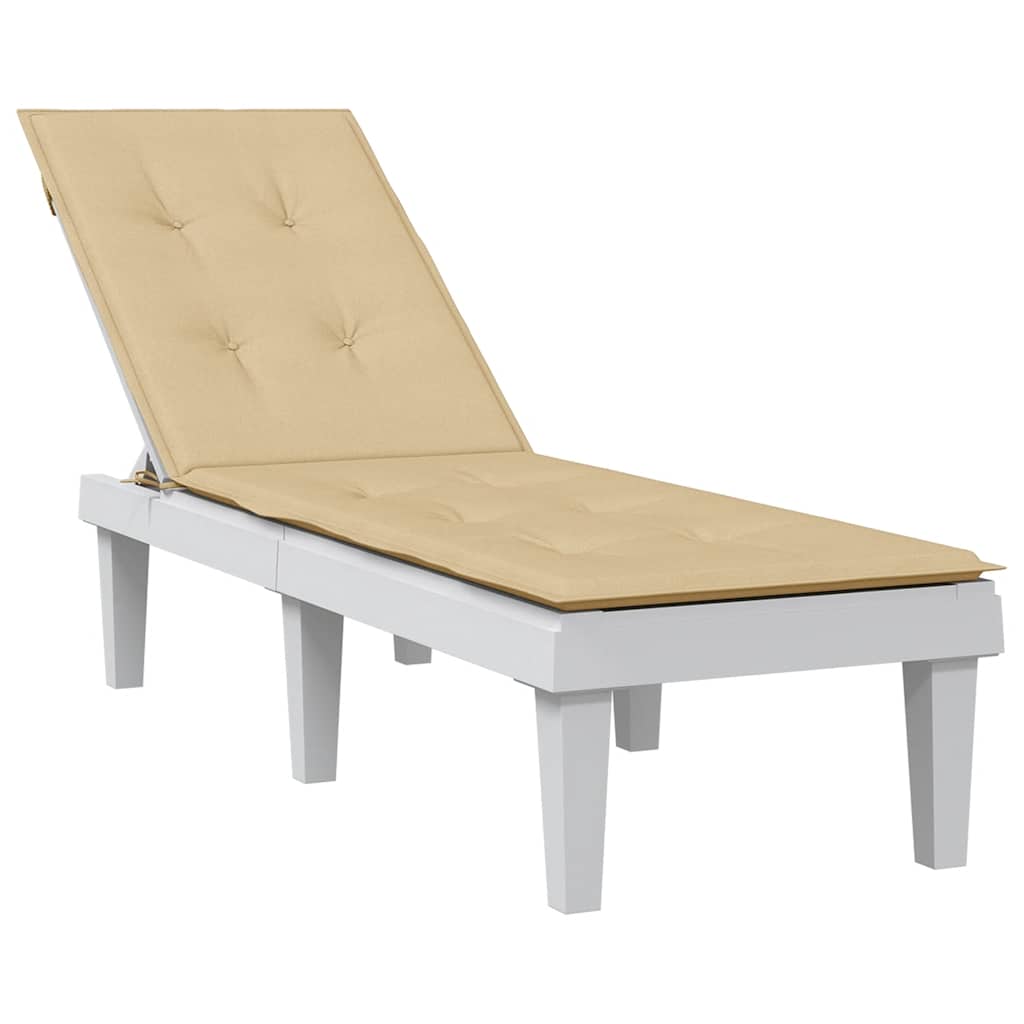 Cuscino per Sdraio Beige Mélange (75+105) x 50 x 4 cm in Tessuto