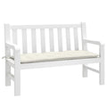 Cuscino per Panca da Giardino Crema Mélange 120x50x7cm Tessuto