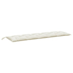 Cuscino Panca da Giardino Crema Mélange 180x50x7 cm in Tessuto