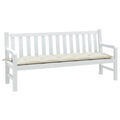 Cuscino Panca da Giardino Crema Mélange 180x50x7 cm in Tessuto