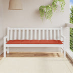 Cuscino Panca da Giardino Rosso Mélange 180x50x7 cm in Tessuto
