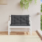 Cuscini Panca Giardino 2pz Antracite Mélange 100x50x7cm Tessuto