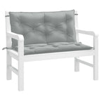 Cuscini Panca Giardino 2pz Grigio Chiaro Mélange 100x50x7 cm